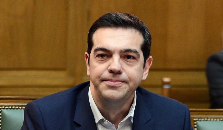 Greek Prime Minister Alexis Tsipras attends on January 28, 2015 the government's  first cabinet meeting at the Greek Parliament in Athens. Greece's new radical left-led government prepared to meet on January 28 for the first time to hammer out a strategy for renegotiating the country's giant bailout, after storming to power on a promise to reject years of harsh austerity policies.            AFP PHOTO / LOUISA GOULIAMAKI        (Photo credit should read LOUISA GOULIAMAKI/AFP/Getty Images)