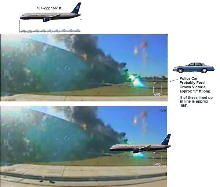 9-11 Omissions 27 - Pentagon Attack Frames and Dimensions of flight 77 Boeing 757