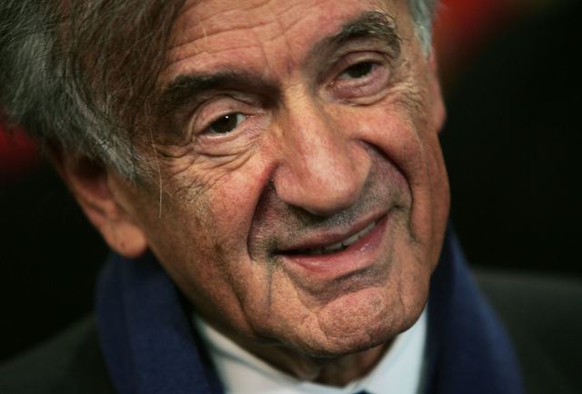 NEW YORK - OCTOBER 27:  Holocaust survivor and Nobel prize winner Elie Wiesel appears at a press conference after Interfaith Leaders delegation meeting at the United Nations October 27, 2004 in New York.    (Photo by Chris Hondros/Getty Images)