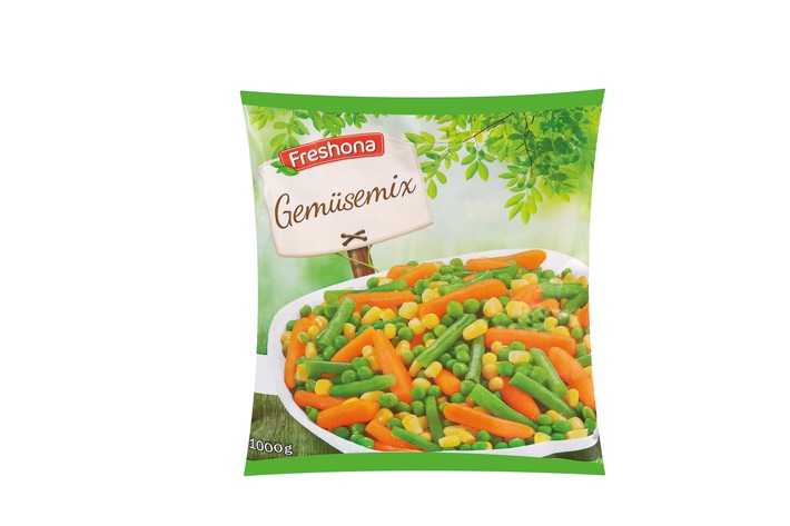 Der belgische Hersteller Greenyard Frozen Belgium N.V. informiert über einen Warenrückruf des Produktes "Freshona Gemüsemix, 1000 g". Weiterer Text über ots und www.presseportal.de/nr/58227 / Die Verwendung dieses Bildes ist für redaktionelle Zwecke honorarfrei. Veröffentlichung bitte unter Quellenangabe: "obs/LIDL"