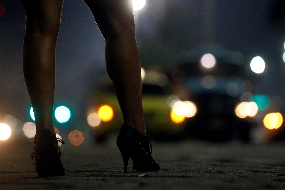 Prostituition at night in coacabana beach is a problem in Rio de Janeiro