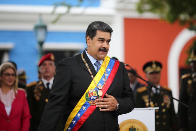 Venezuela's President Nicolas Maduro attends a ceremony to commemorate the Congress of Angostura in Ciudad Bolivar, Venezuela February 15, 2019. Miraflores Palace/Handout via REUTERS ATTENTION EDITORS - THIS PICTURE WAS PROVIDED BY A THIRD PARTY.