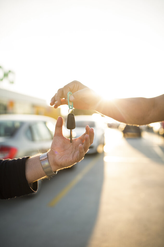 Car Key, Key, Sale, For Rent Sign, Human Hand