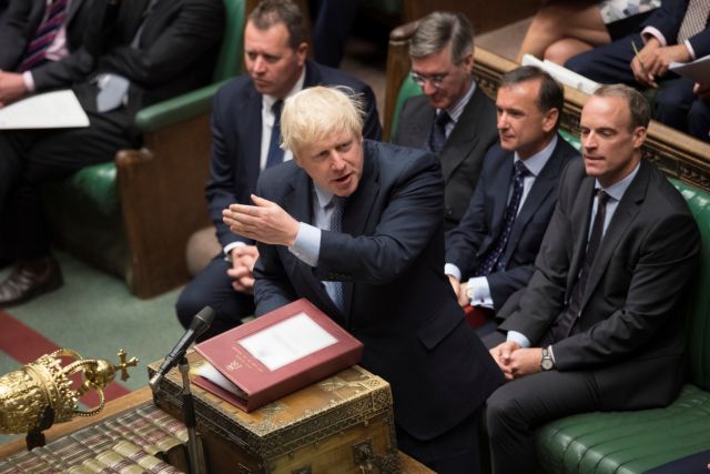 Britain's Prime Minister Boris Johnson speaks during Prime Minister's Questions session in the House of Commons in London, Britain September 4, 2019. ©UK Parliament/Jessica Taylor/Handout via REUTERS ATTENTION EDITORS - THIS IMAGE WAS PROVIDED BY A THIRD PARTY