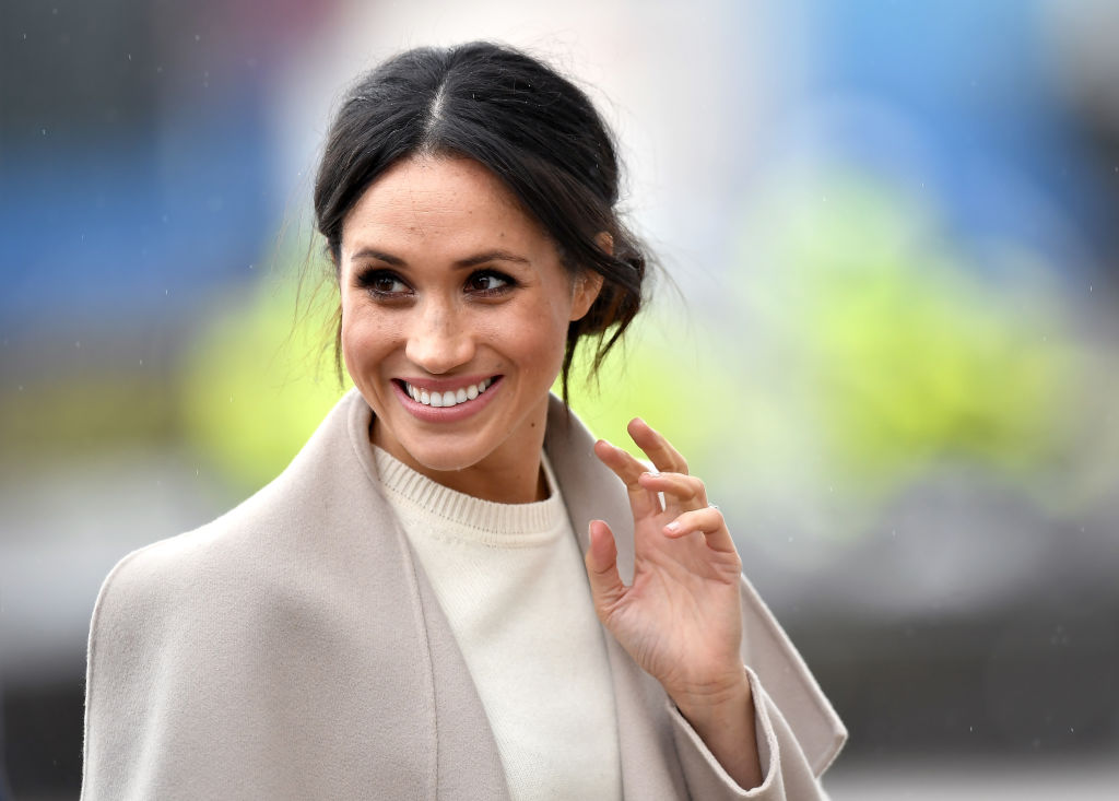 BELFAST, UNITED KINGDOM - MARCH 23:  Meghan Markle is seen ahead of her visit with Prince Harry to the iconic Titanic Belfast during their trip to Northern Ireland on March 23, 2018 in Belfast, Northern Ireland, United Kingdom.  (Photo by Charles McQuillan/Getty Images)