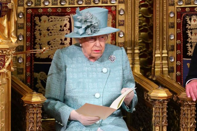 Britain's Queen Elizabeth delivers the Queen's Speech during the State Opening of Parliament in the House of Lords at the Palace of Westminster in London, Britain December 19, 2019.  Aaron Chown/Pool via REUTERS