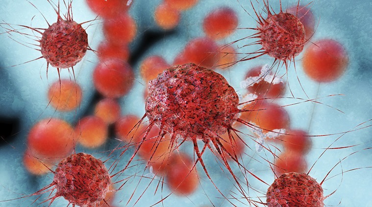 Cancer cells - 3d rendered illustration