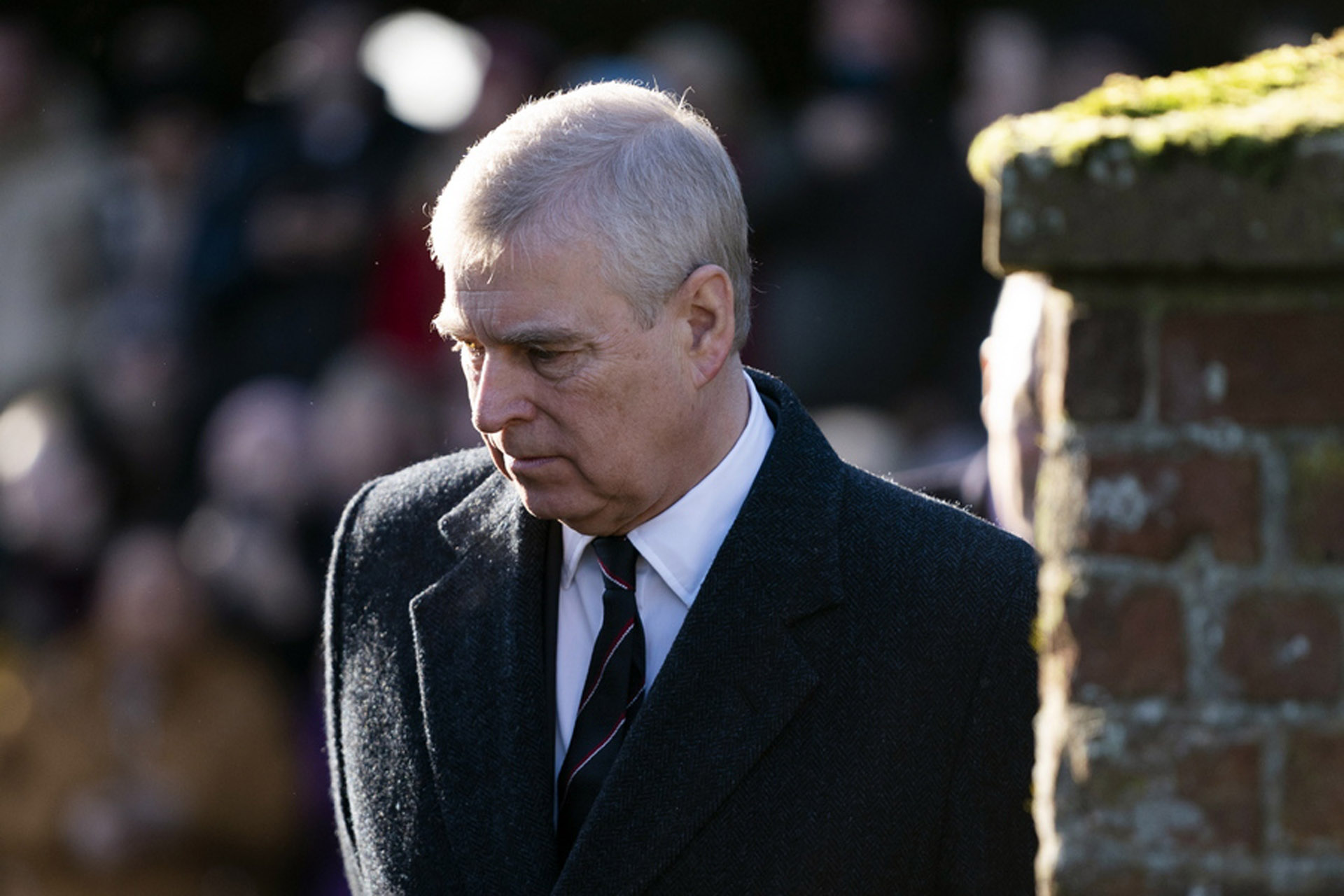 epa08140619 Britain's Prince Andrew, Duke of York arrives for a church service with Queen Elizabeth II (unseen) at St Mary the Virgin in Hillington, Norfolk, Britain, 19 January 2020. Buckingham Palace announced that Prince Harry, Duke of Sussex and Meghan, Duchess of Sussex will have their royal titles removed as they step back from royal duties.  EPA/WILL OLIVER