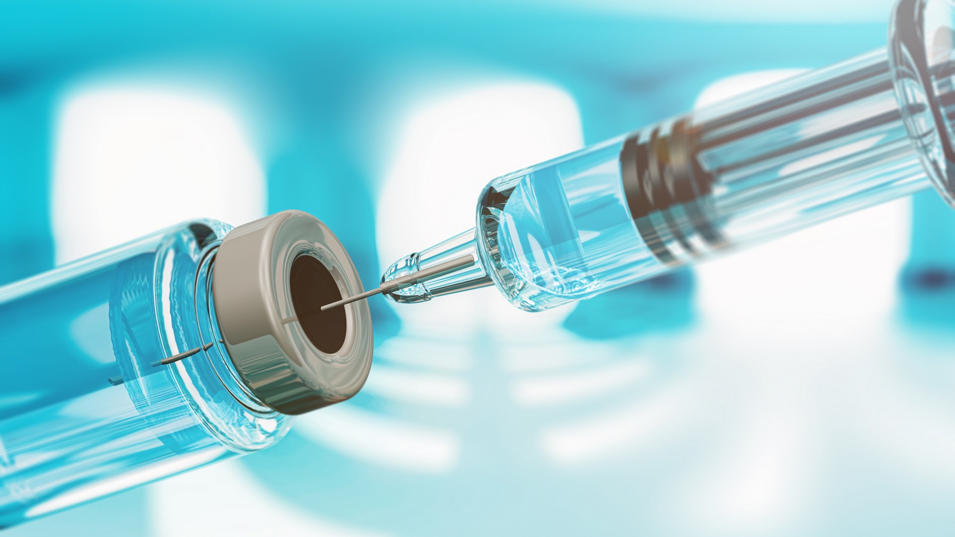 Vaccine detail in the laboratory.. 3D Illustration