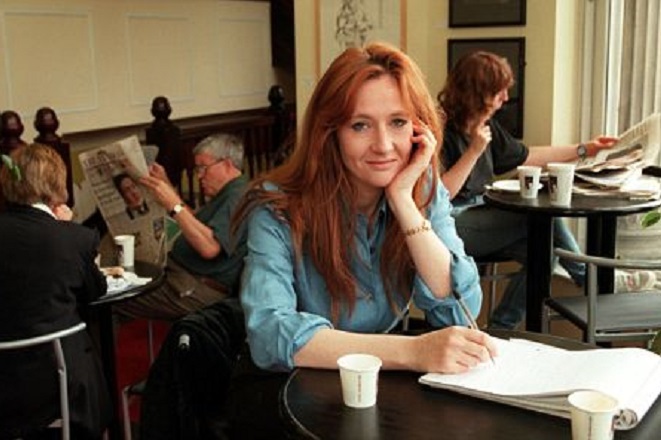 WARNING: PICTURE SCANNED FOR FEATURES REGULAR: Author, Joanne Rowling.