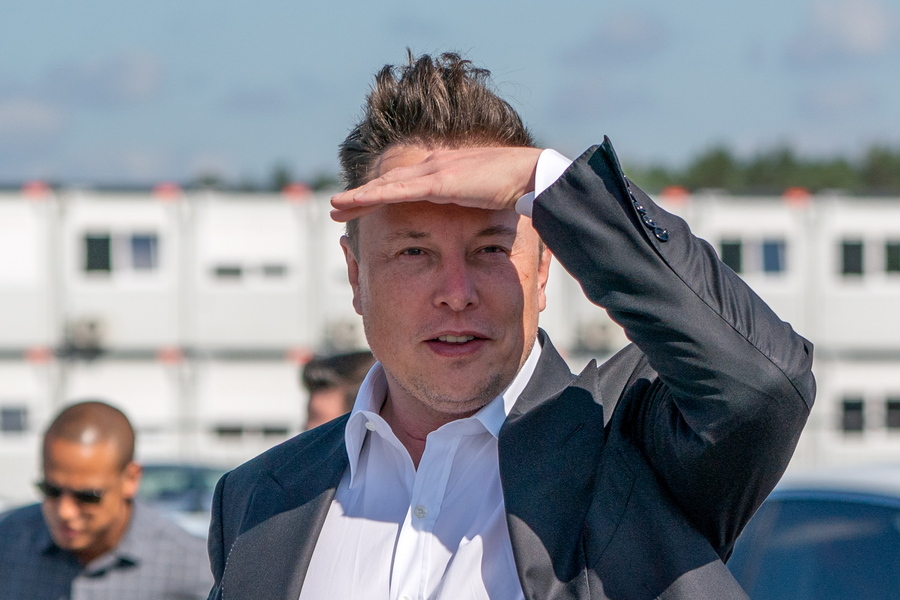 epa08763835 (FILE) - Tesla and SpaceX CEO Elon Musk arrives for a statement at the construction site of the Tesla Giga Factory in Gruenheide near Berlin, Germany, 03 September 2020 (reissued 22 October 2020). On 21 October Tesla reported a profit of 331 million US dollar in the third quarter (Q3) of 2020, more than double the profit of Q3 in 2019.  EPA/ALEXANDER BECHER