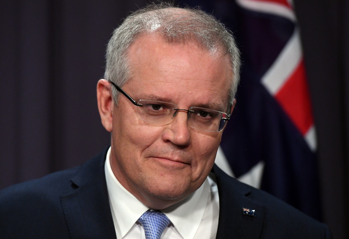 epa06967823 Newly elected leader of the Liberal Party, Scott Morrison addresses the media at a press conference at Parliament House in Canberra, Australian Capital Territory, Australia, 24 August 2018. Malcolm Turnbull declared the Liberal Party leadership vacant, followed by Scott Morrison being voted into the Liberal Leadership in a second federal leadership challenge, this week.  EPA/SAM MOOY  AUSTRALIA AND NEW ZEALAND OUT