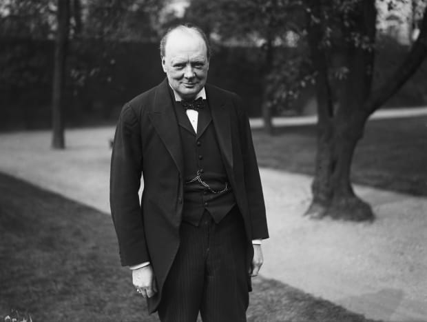 sir-winston-churchill-1874---1965-in-the-garden-of-no-10-downing-street-at-this-time-he-was-chancellor-of-the-exchequer-photo-by-fox-photosgetty-images