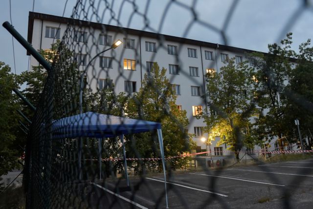 An exterior view of the camp which is housing evacuees from Kabul, Afghanistan, is seen in Doberlug-Kirchhain, Germany, August 20, 2021. REUTERS/Matthias Rietschel