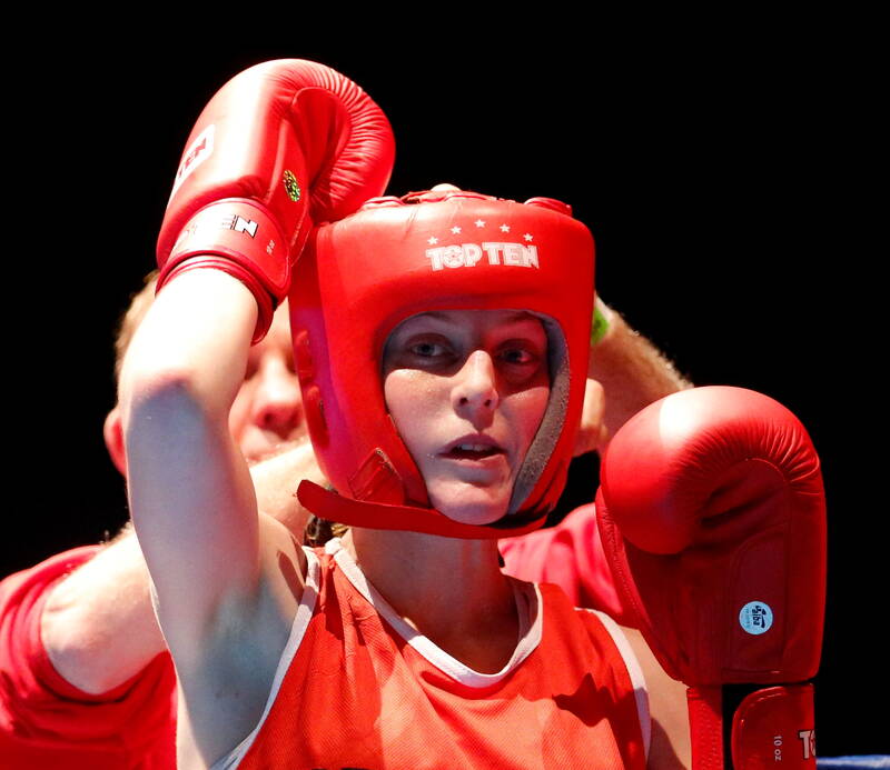 File photo dated February 13, 2016 - Julie Le Galliard - French women's boxing championship finals in Aubervilliers, France. - French boxer Julie Le Galliard, ex-champion of France, died at the age of 31 as a result of Covid-19. Photo by Sebastien Muylaert/Icon Sport/ABACAPRESS.COM