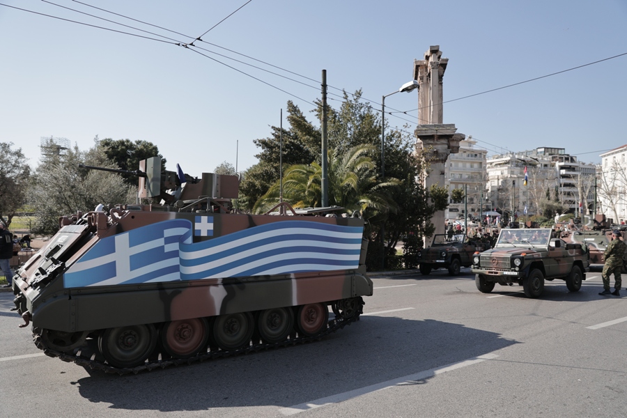 Στρατιωτική παρέλαση στην Αθήνα για την εθνική επέτειο της 25ης Μαρτίου 1821, Παρασκευή 25 Μαρτίου 2022. (ΒΑΣΙΛΗΣ ΡΕΜΠΑΠΗΣ/EUROKINISSI)