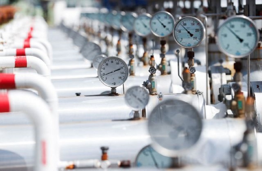 Pressure gauges are seen at Zsana Storage Site in Zsana, Hungary, May 20, 2022. REUTERS/Bernadett Szabo