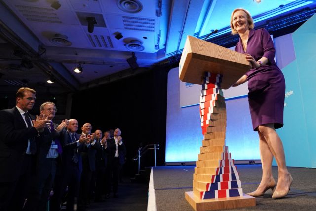 Liz Truss speaks at the Queen Elizabeth II Centre after being announced as the new Conservative party leader and next British Prime Minister, in London, Britain September 5, 2022. Stefan Rousseau/Pool via REUTERS