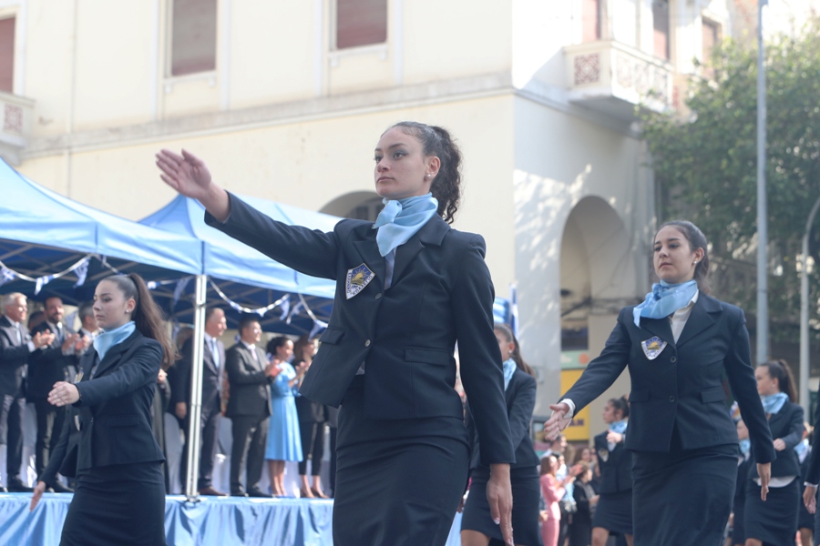 Μαθητική παρέλαση για την εθνική επέτειο της 28ης Οκτωβρίου 1940 στην Θεσσαλονίκη, Πέμπτη 27 Οκτωβρίου 2022. (ΒΑΣΙΛΗΣ ΒΕΡΒΕΡΙΔΗΣ/ΜΟΤΙΟΝΤΕΑΜ)