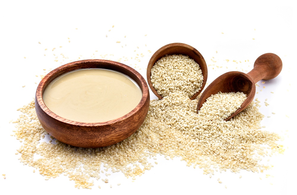 Homemade,Tahini,Or,Tahina,,Paste,From,Ground,Sesame,Seeds,Isolated