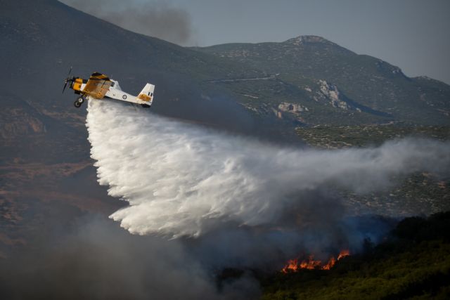 Αναζωπύρωση της πυρκαγιάς στην Λαμία στο πίσω μέρος του Αφανού, Πέμπτη 27 Ιουλίου 2023. 
(ΝΑΣΟΣ ΣΙΜΟΠΟΥΛΟΣ/EUROKINISSI)