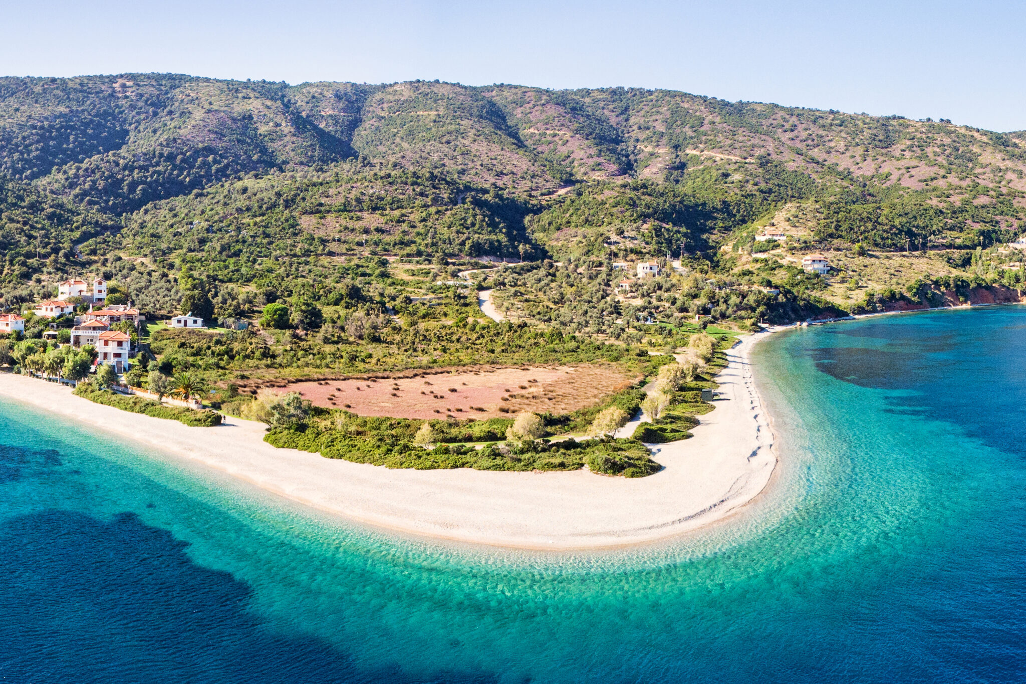 The,Beach,Agios,Dimitrios,Of,Alonissos,Island,From,Drone,View,