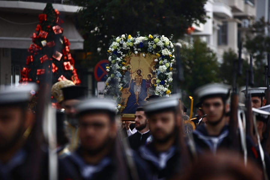 Θεοφάνεια. Αγιασμός των υδάτων στη Θεσσαλονίκη. Σάββατο 6 Ιανουαρίου 2024 (ΡΑΦΑΗΛ ΓΕΩΡΓΙΑΔΗΣ / EUROKINISSI)