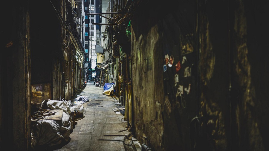 empty-walkway-amidst-buildings