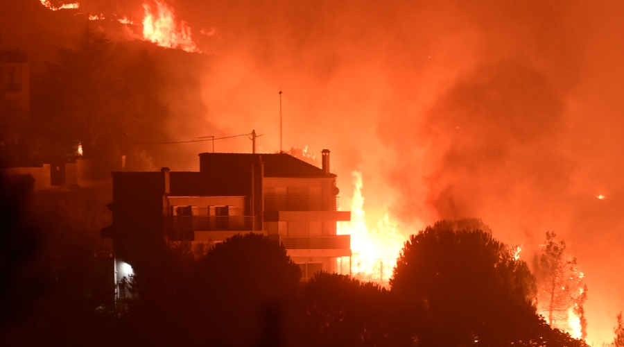 Πυρκαγιά στον Βαρνάβα Αττικής, Κυριακή 11 Αυγούστου 2024 (ΜΙΧΑΛΗΣ ΚΑΡΑΓΙΑΝΝΗΣ / EUROKINISSI)