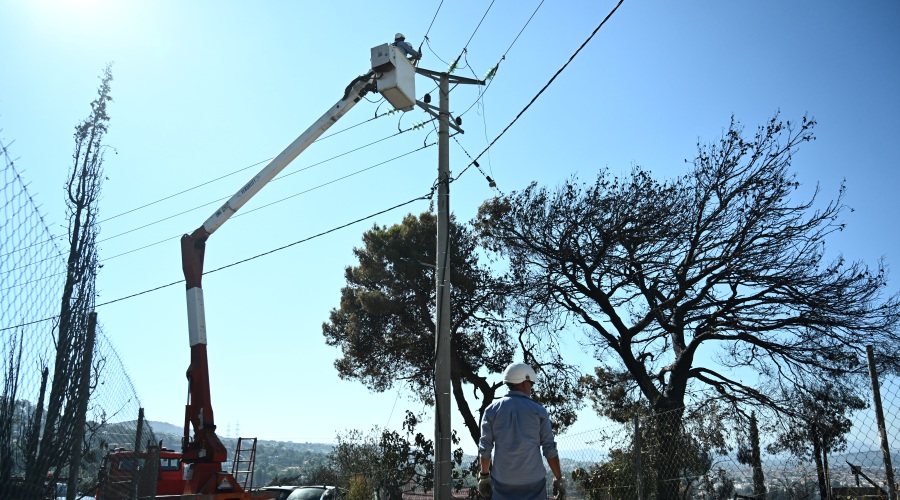 Πυρκαγιά στη Βορειοανατολική Αττική. Επόμενη ημέρα. Πάτημα Χαλανδρίου.Τρίτη 13 Αυγούστου 2024  (ΚΩΣΤΑΣ ΤΖΟΥΜΑΣ / EUROKINISSI)