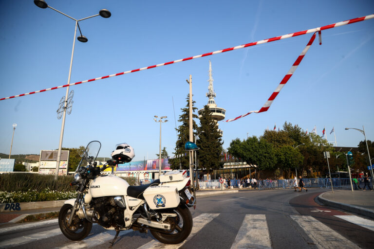 Αστυνομικά μέτρα γύρω απο την ΔΕΘ για την ομιλία του Πρωθυπουργού Κυριάκου Μητσοτάκη. Σάββατο 16 Σεπτεμβρίου 2023 (ΡΑΦΑΗΛ ΓΕΩΡΓΙΑΔΗΣ /  EUROKINISSI)