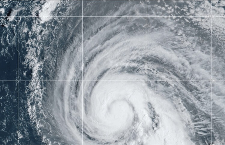 This Satellite image provided by NOAA shows Hurricane Kirk, Wednesday, Oct. 2, 2024  in the Atlantic Ocean.  (NOAA via AP)