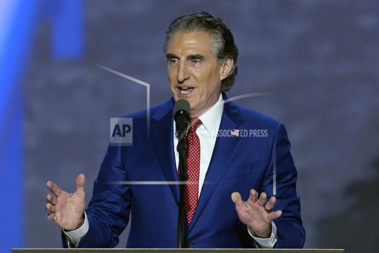 FILE - Gov. Doug Burgum, R-ND., speaks during the Republican National Convention on Wednesday, July 17, 2024, in Milwaukee. (AP Photo/J. Scott Applewhite, file)