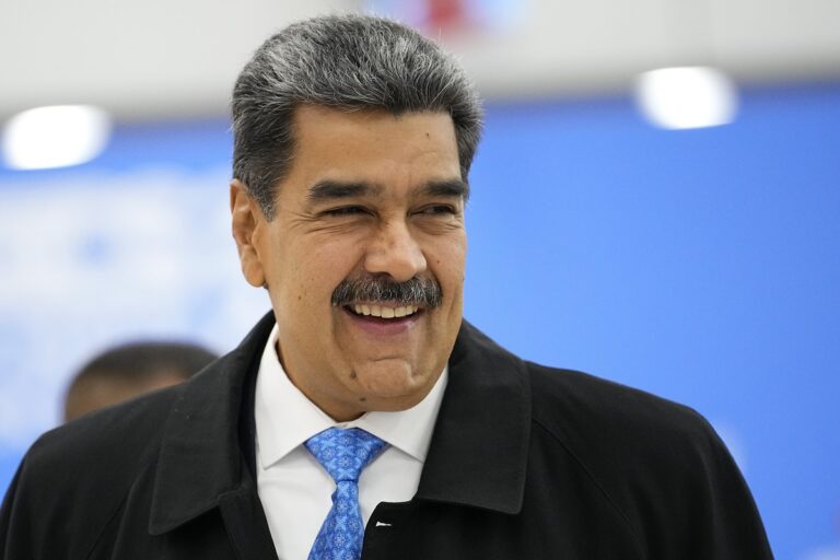 Venezuelan President Nicolas Maduro arrives at BRICS Summit in Kazan, Russia, Thursday, Oct. 24, 2024. (AP Photo/Alexander Zemlianichenko, Pool)