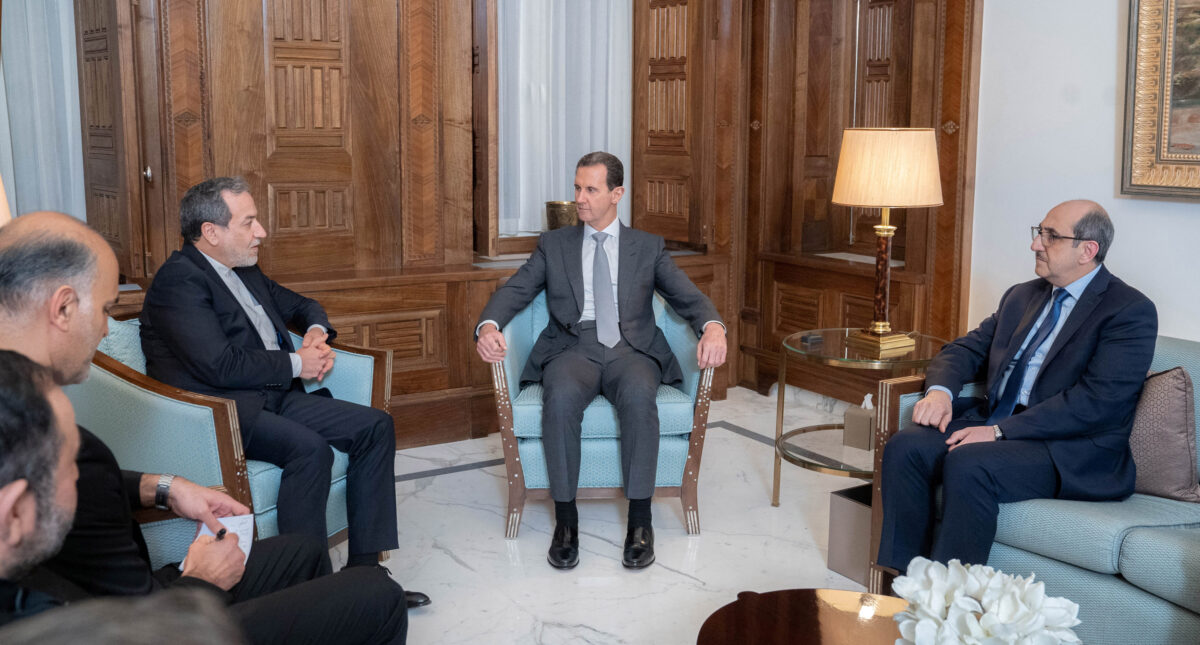 Syria's President Bashar al-Assad meets with Iran's Foreign Minister Abbas Araghchi, in Damascus, Syria, December 1, 2024.   SANA/Handout via REUTERS     ATTENTION EDITORS - THIS IMAGE WAS PROVIDED BY A THIRD PARTY. REUTERS IS UNABLE TO INDEPENDENTLY VERIFY THIS IMAGE.