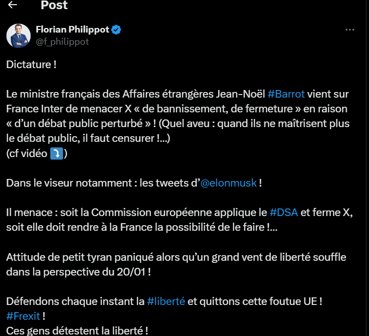 Florian-Philippot-post-on-Twitter