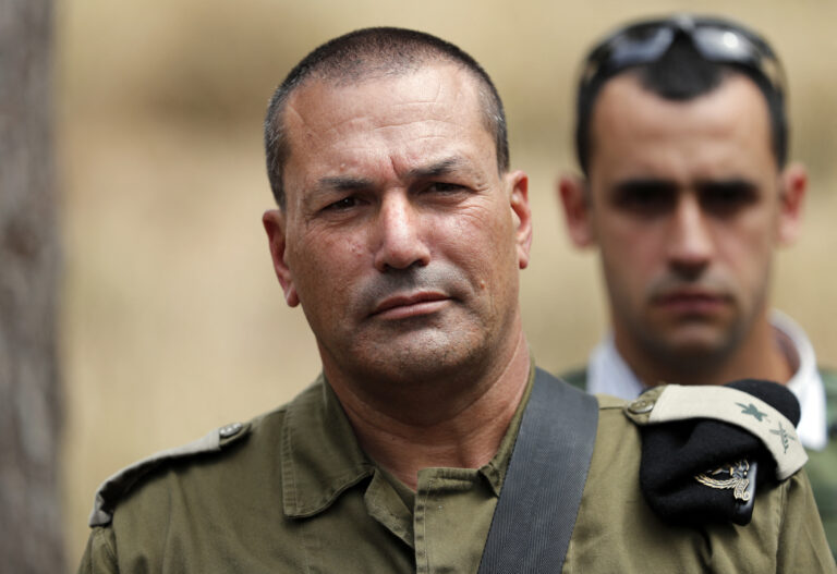 (FILES) Israeli army major general Eyal Zamir, head of the southern command, looks on as he stands near the Israel-Gaza border in the southern kibbutz of Nahal Oz on April 20, 2018. Israel's Prime Minister Benjamin Netanyahu on February 1, 2025, appointed Zamir as the country's new army chief after the top commander resigned the previous month, taking reponsibility for failing to stop the Palestinian militant attack on October 7, 2023. (Photo by THOMAS COEX / AFP)