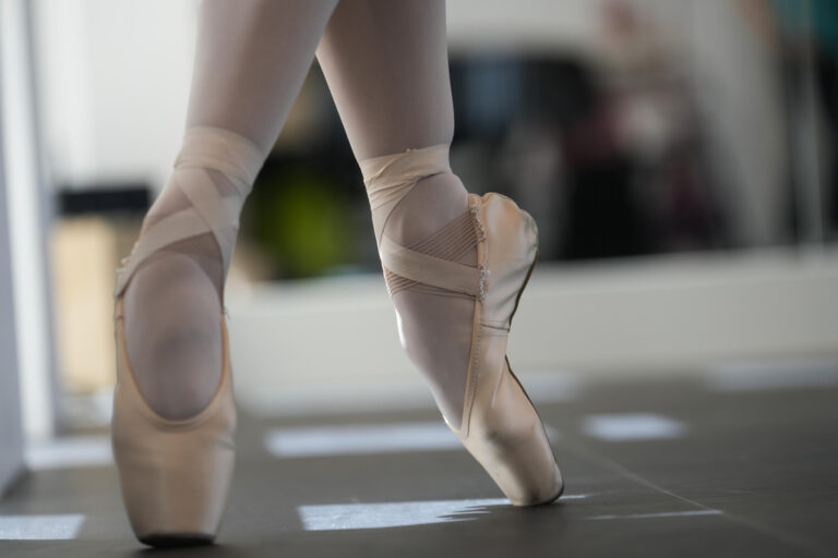 Etoile Nicoletta Manni rehearses at La Scala Opera House in Milan, Italy, Tuesday, July 2, 2024, ahead of her debut in Kenneth MacMillan's ballet L'histoire de Manon on Monday, July 8, 2024. It was just another night on the La Scala stage for Italian prima ballerina Nicoletta Manni when on Nov. 8, 2023, she received the surprise of her career: The 32-year-old dancer was named La Scala's first Etoile, or principal dancer, from within the ballet corps in nearly 40 years. (AP Photo/Luca Bruno)