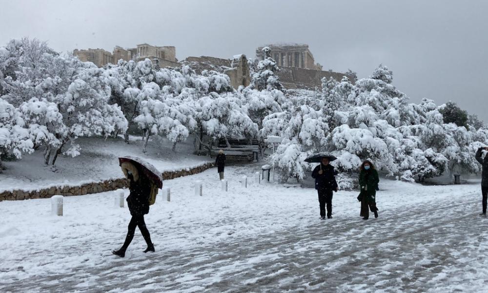 χιονισμένη Αθήνα